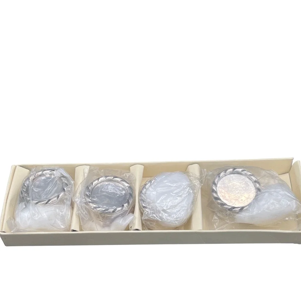 Vintage Pottery Barn Silver Plated‎ Twist Placecard Holders retired- Set of 4